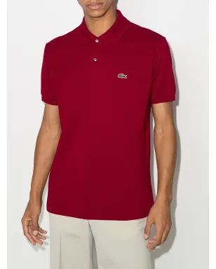 Lacoste ロゴパッチ ピケ ポロシャツ - レッド - サムネイル2