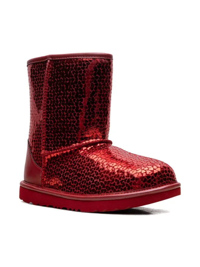 UGG Kids UGG Kids クラシックII ジェルハーツ レッド ブーツの商品画像
