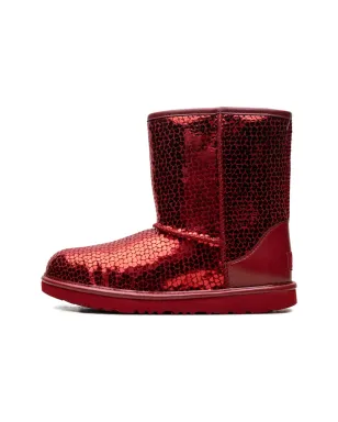 UGG Kids クラシックII ジェルハーツ レッド ブーツ - サムネイル2