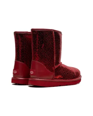UGG Kids クラシックII ジェルハーツ レッド ブーツ - サムネイル3