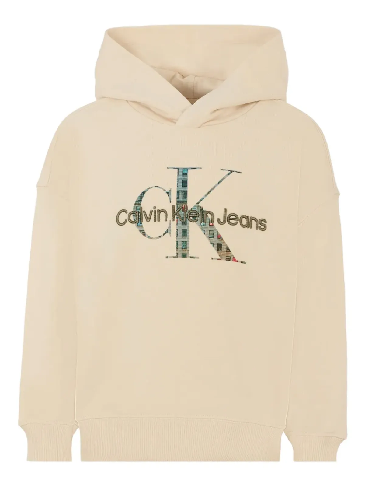 Calvin Klein Kids ロゴプリント フード付きスウェット - 画像1