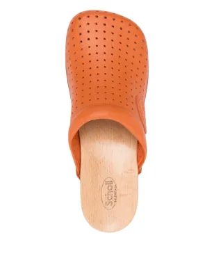 Balenciaga パンチングレザー クロッグス - オレンジ - サムネイル4