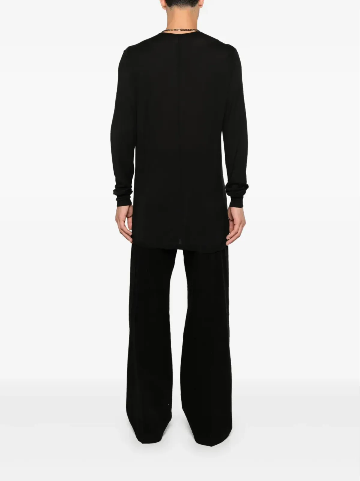 Rick Owens DRKSHDW コットン クルーネック ロングスリーブ Tシャツ - 画像3