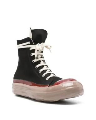 Rick Owens DRKSHDW ハイトップ レースアップスニーカー ブラック - サムネイル2