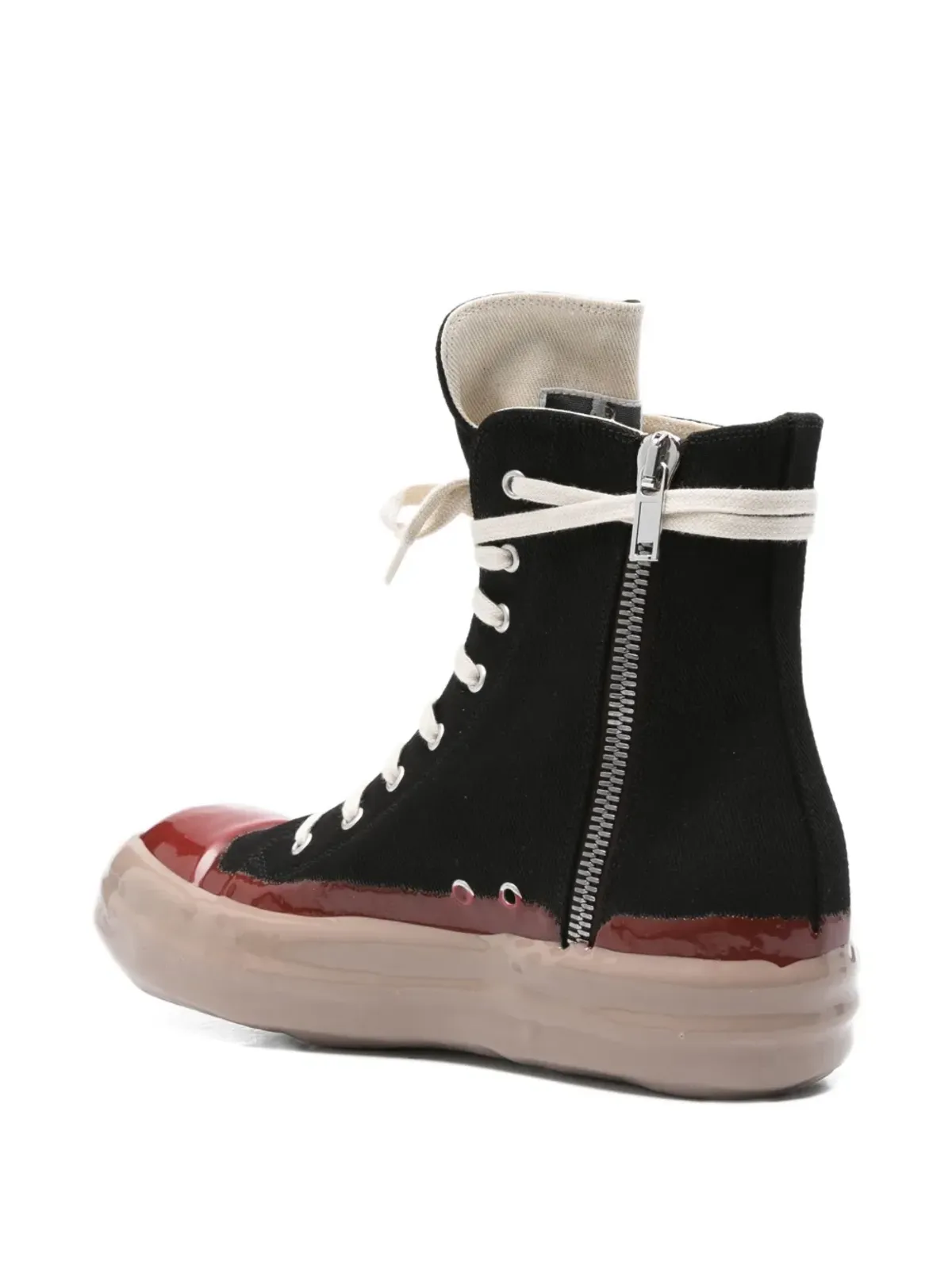 Rick Owens DRKSHDW ハイトップ レースアップスニーカー ブラック - 画像3