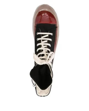 Rick Owens DRKSHDW ハイトップ レースアップスニーカー ブラック - サムネイル4