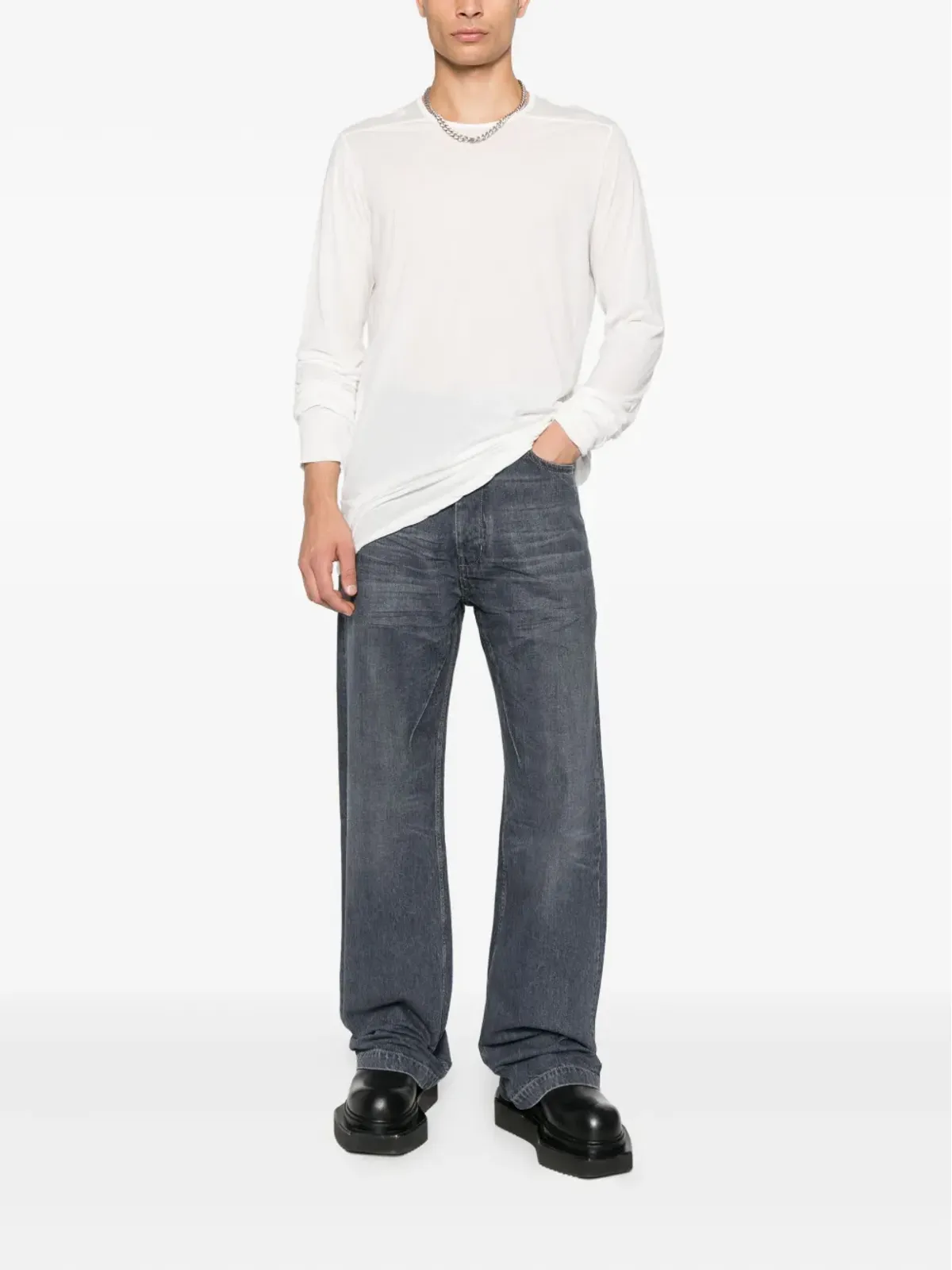 Rick Owens DRKSHDW ファイブポケット デザイン ジーンズ - 画像2