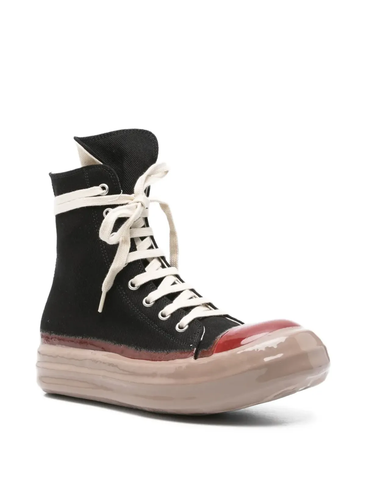 Rick Owens DRKSHDW ハイトップレースアップスニーカー - 画像2