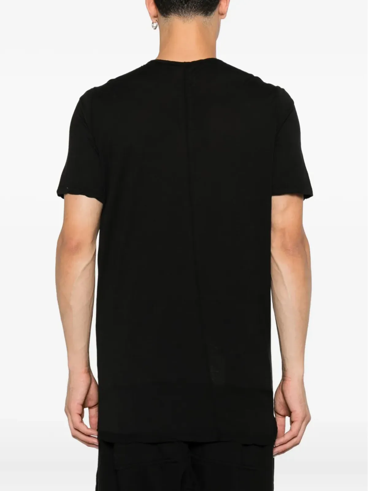 Rick Owens DRKSHDW サイドタイ オーガニックコットン Tシャツ ブラック - 画像3