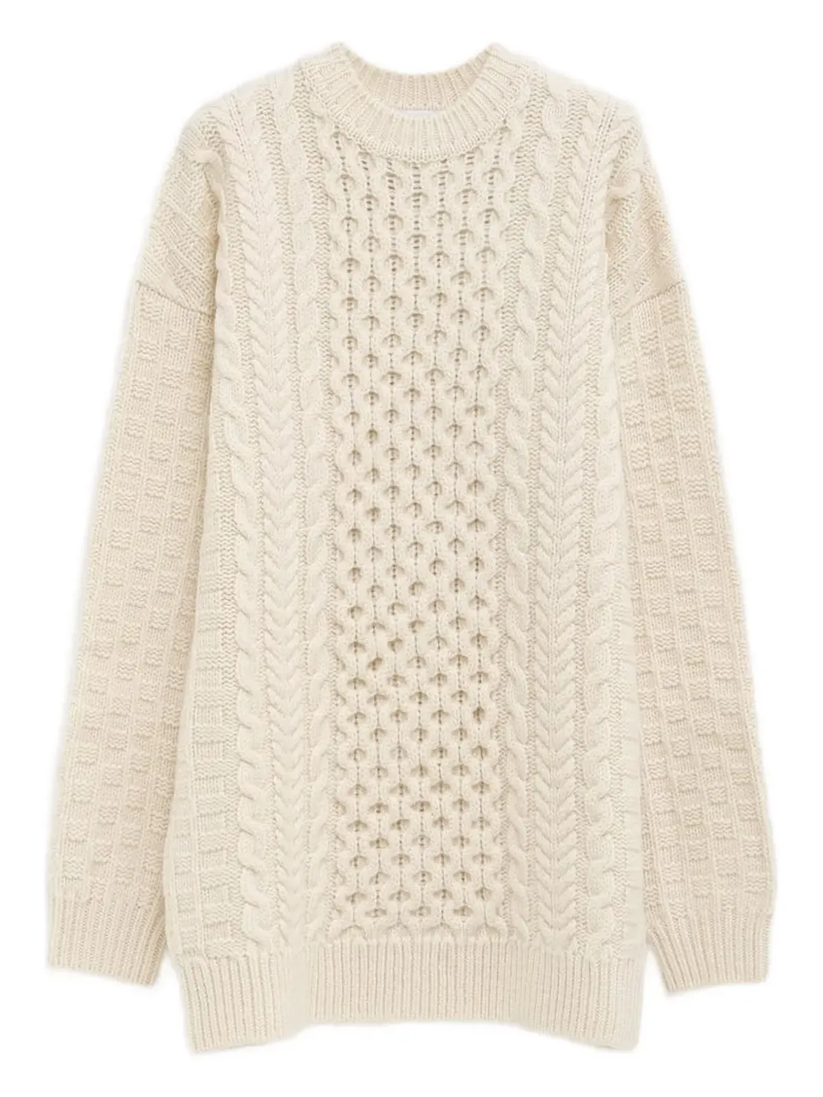 Duran Lantink ケーブルニット テクスチャード ミニドレス - Neutrals - 画像1