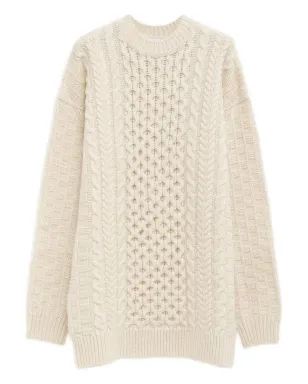 Duran Lantink ケーブルニット テクスチャード ミニドレス - Neutrals - サムネイル1