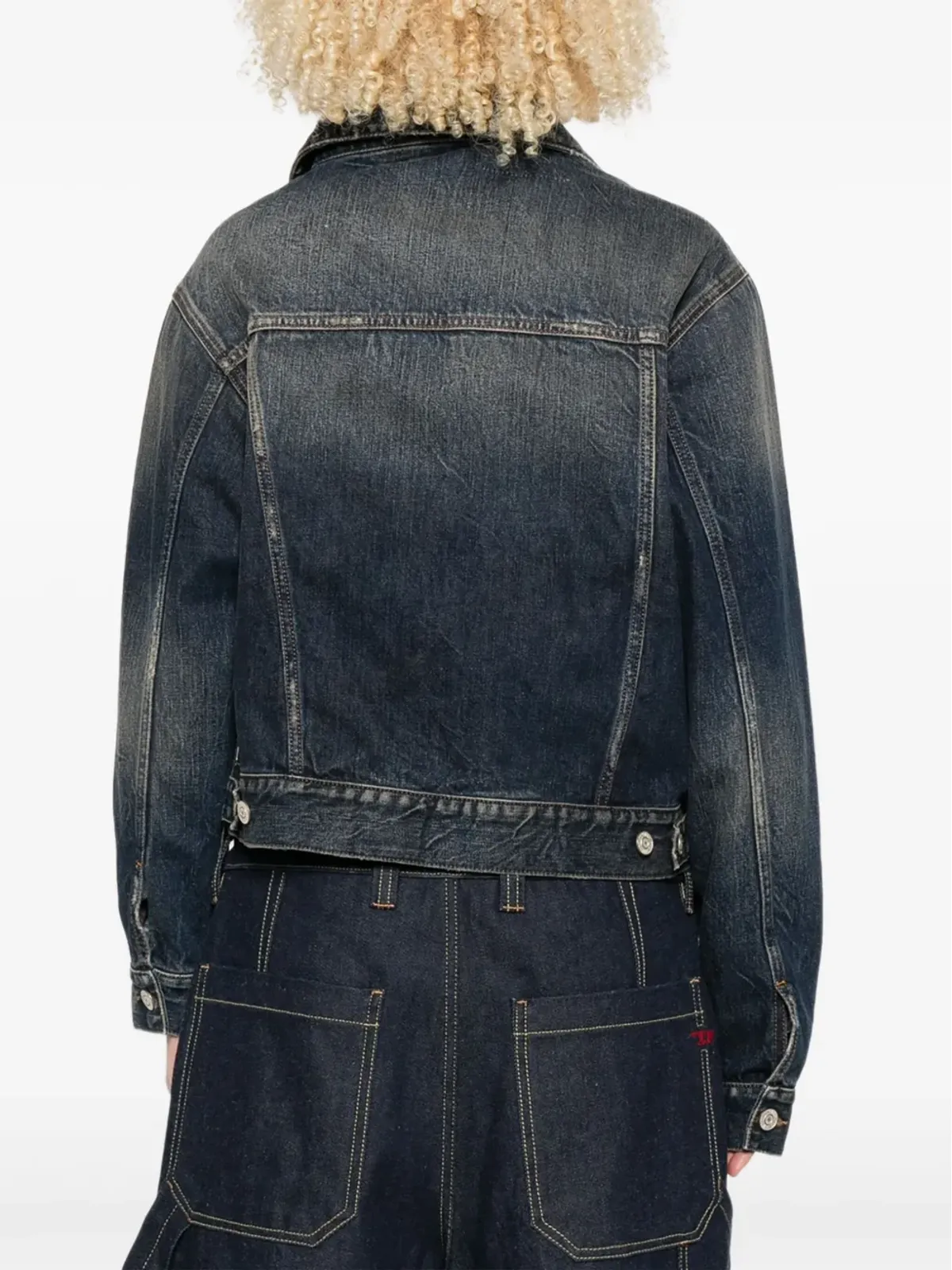 Balenciaga オフショルダーデニムジャケット - 画像4