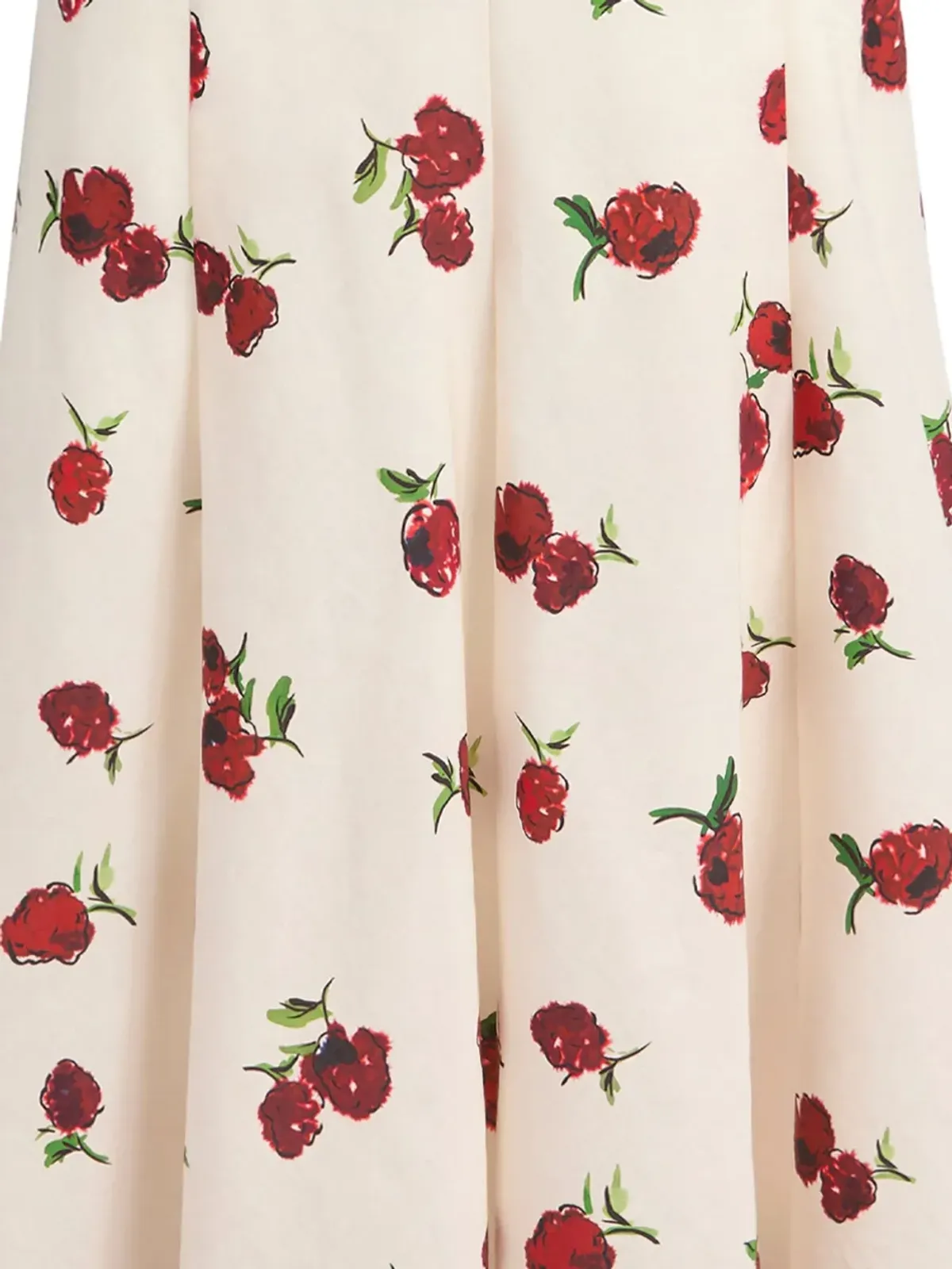KHAITE Lenno floral-print pleated midi skirt - 画像2