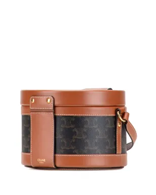 Celine ビンテージ 2020 Medium Triomphe Coated Canvas Tambour crossbody bag - Brown - サムネイル3