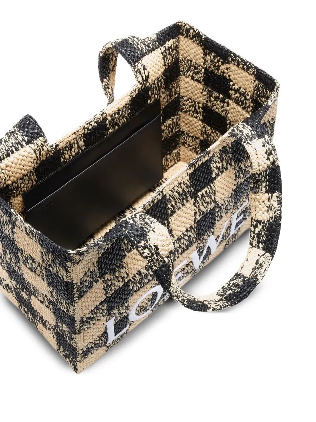 LOEWE フォント チェッカーボード ロゴ トートバッグ - 画像5