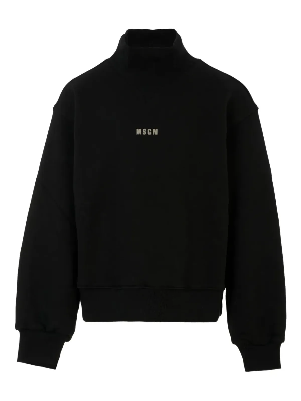 MSGM Kids モックネック メタリックプリント スウェット - 画像1