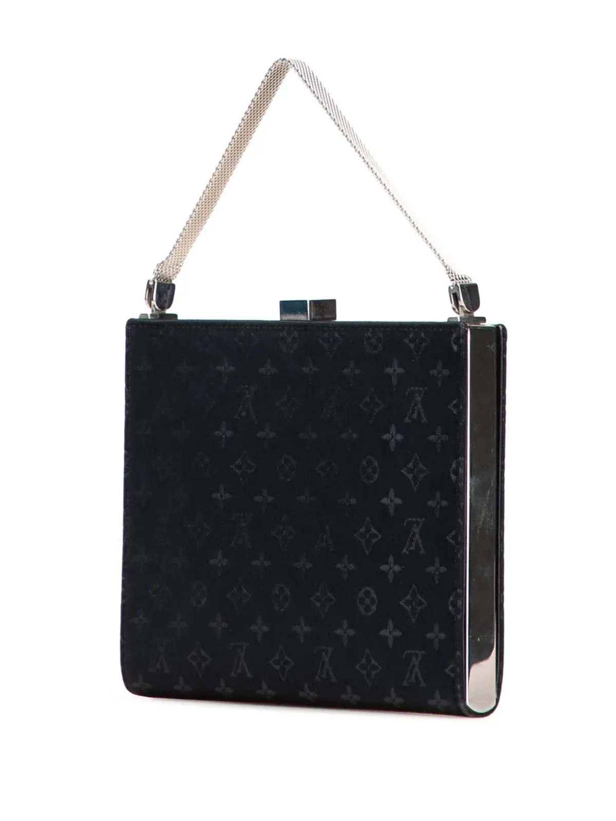 Louis Vuitton Pre-Owned 2001 Monogram Satin Ange PM ハンドバッグ - ブラック - 画像3