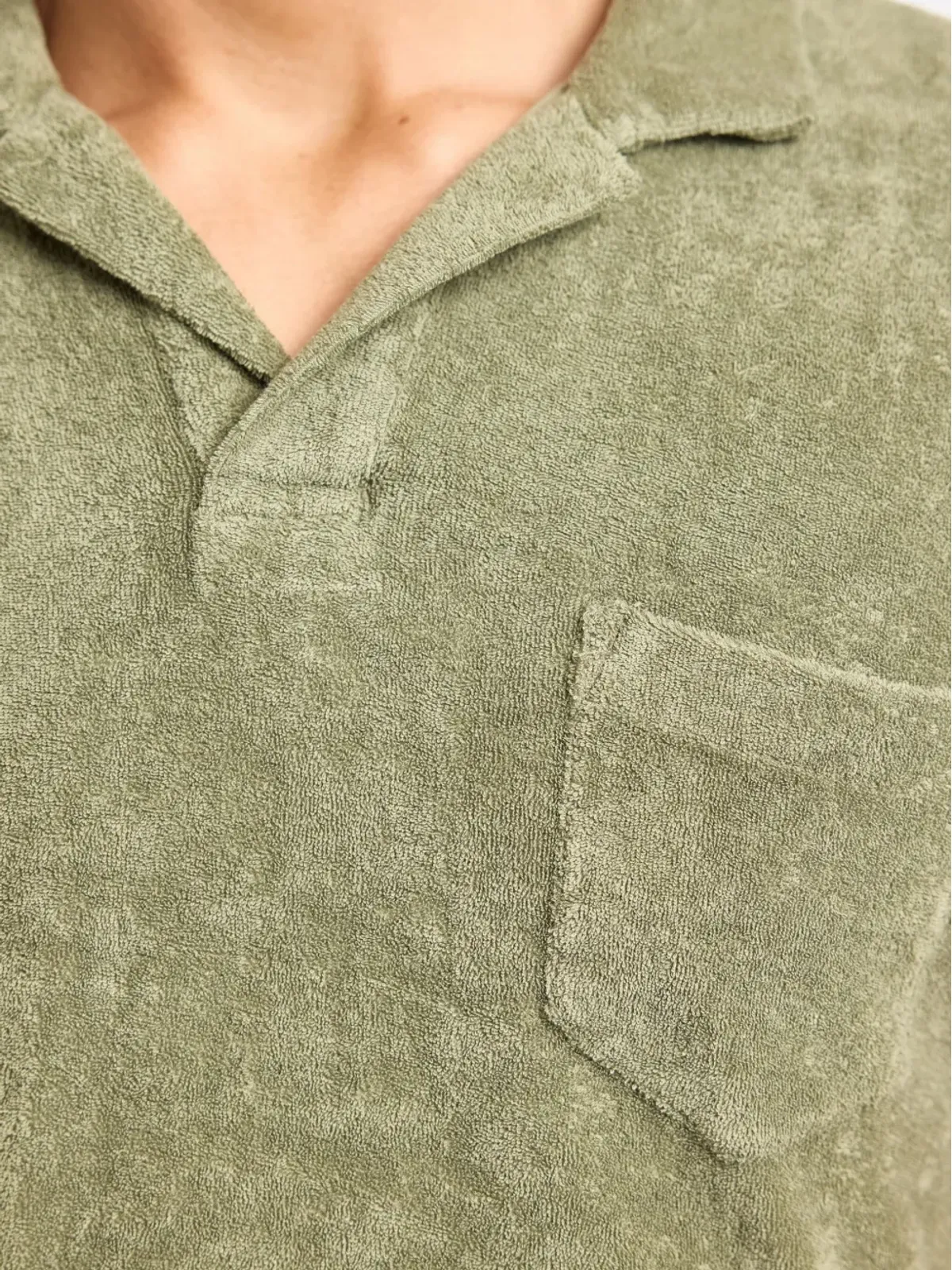 Orlebar Brown Terry Towelling pocket T-shirt - Green - 画像5
