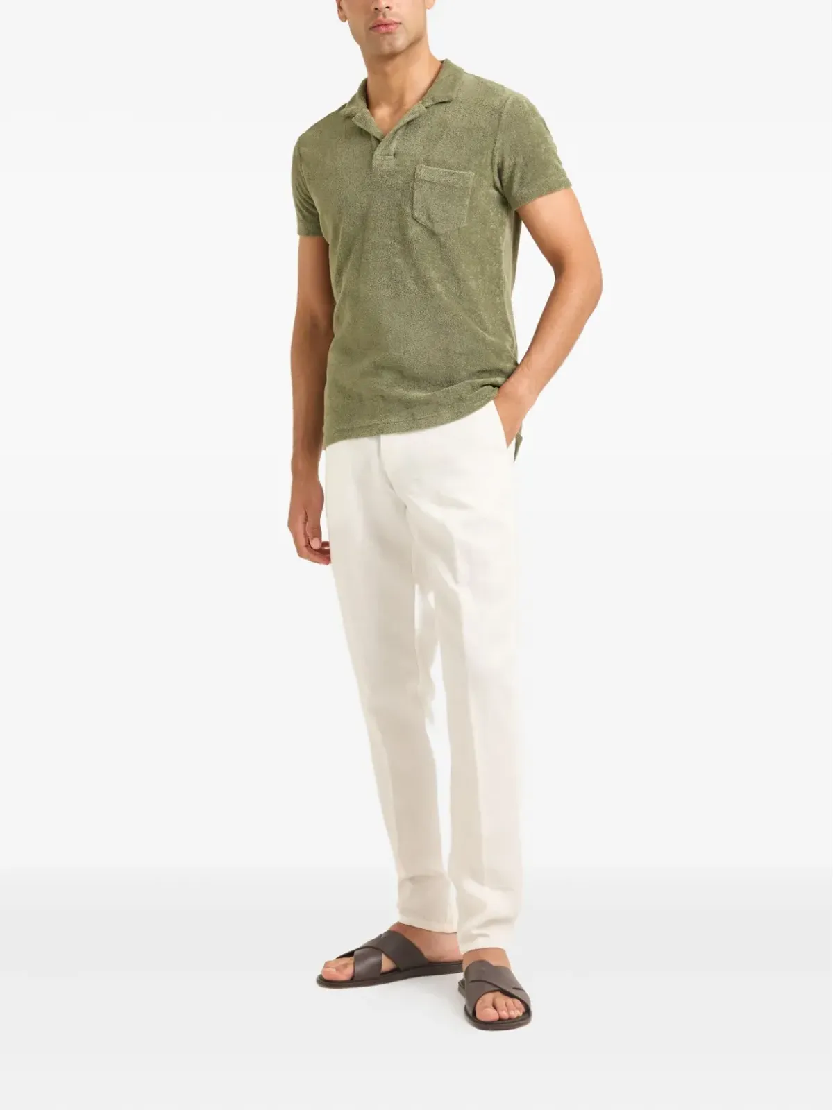 Orlebar Brown Terry Towelling pocket T-shirt - Green - 画像2