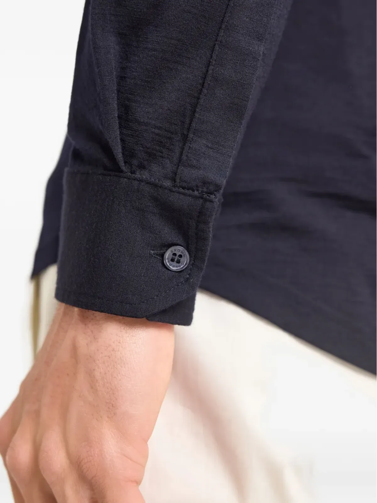 Orlebar Brown 長袖メリノウールポロシャツ - ブルー - 画像5