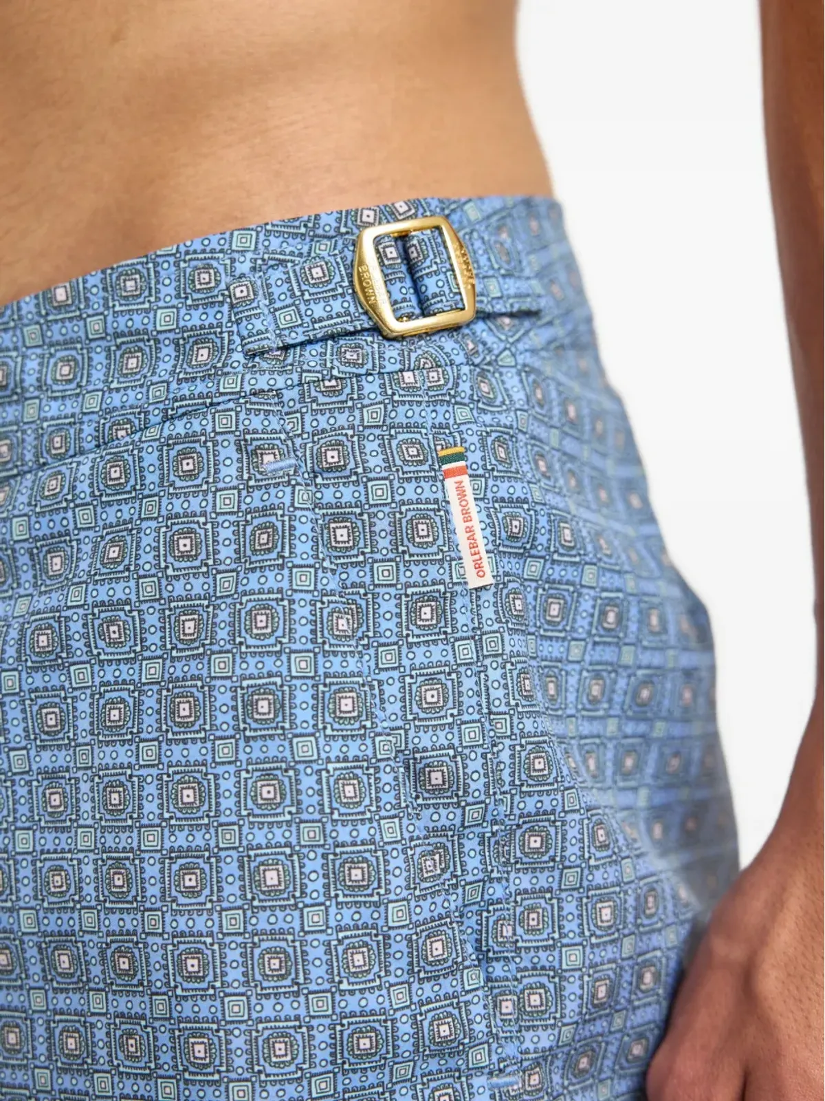 Orlebar Brown Bulldog Solstice geometric-pattern swim shorts - Blue - 画像3