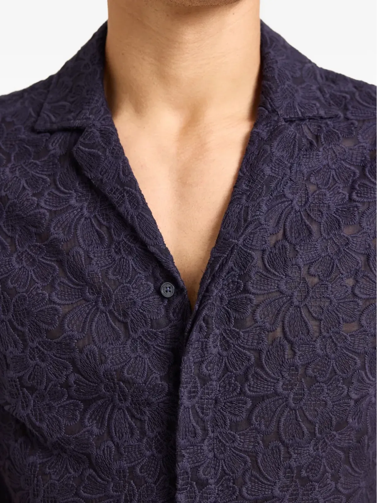 Orlebar Brown 刺繍ディテール付き半袖シャツ - ブルー - 画像4
