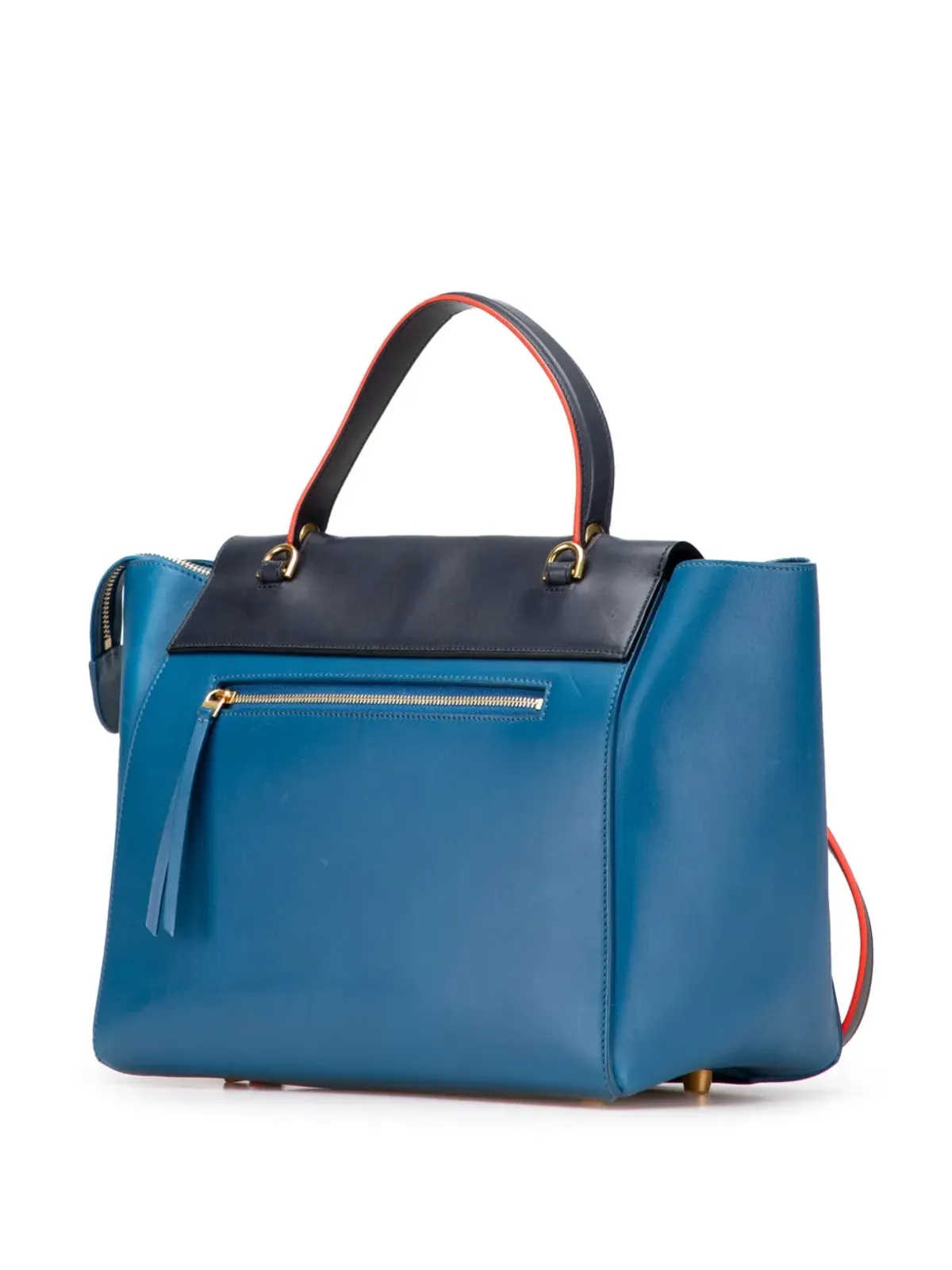 Celine Pre-Owned ミニ トリコロール スムース カーフスキン ベルトバッグ サッチェル - ブルー - 画像3