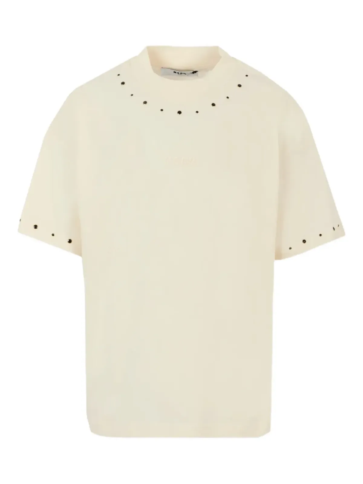MSGM Kids スタッズ付き半袖Tシャツ - 画像1