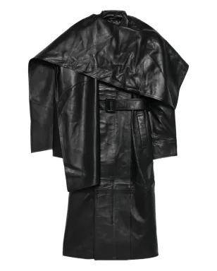 ducie Nina wrap around belted leather coat - サムネイル1