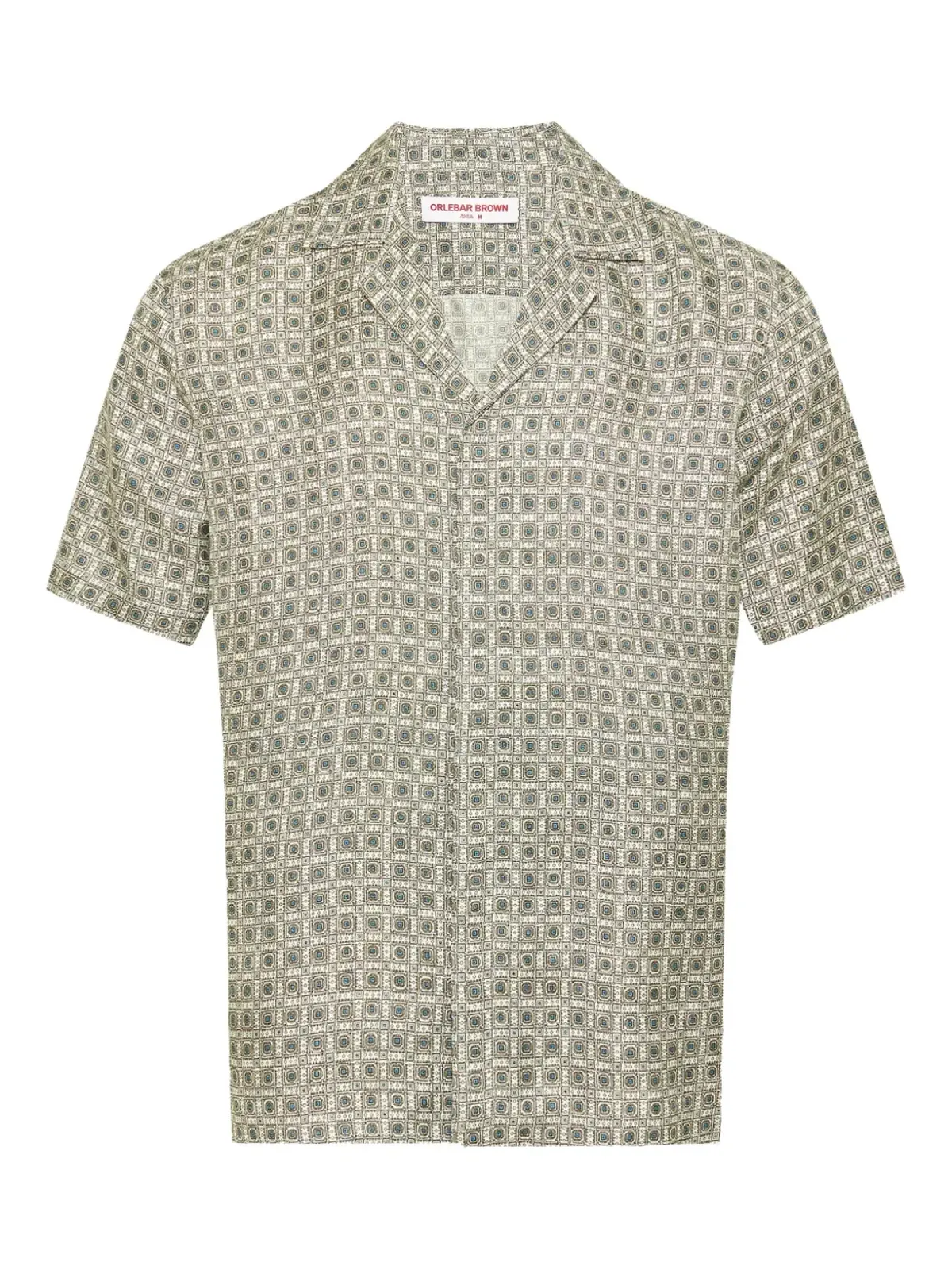 Orlebar Brown マイタン Geometric-pattern シルクシャツ - ホワイト - 画像1
