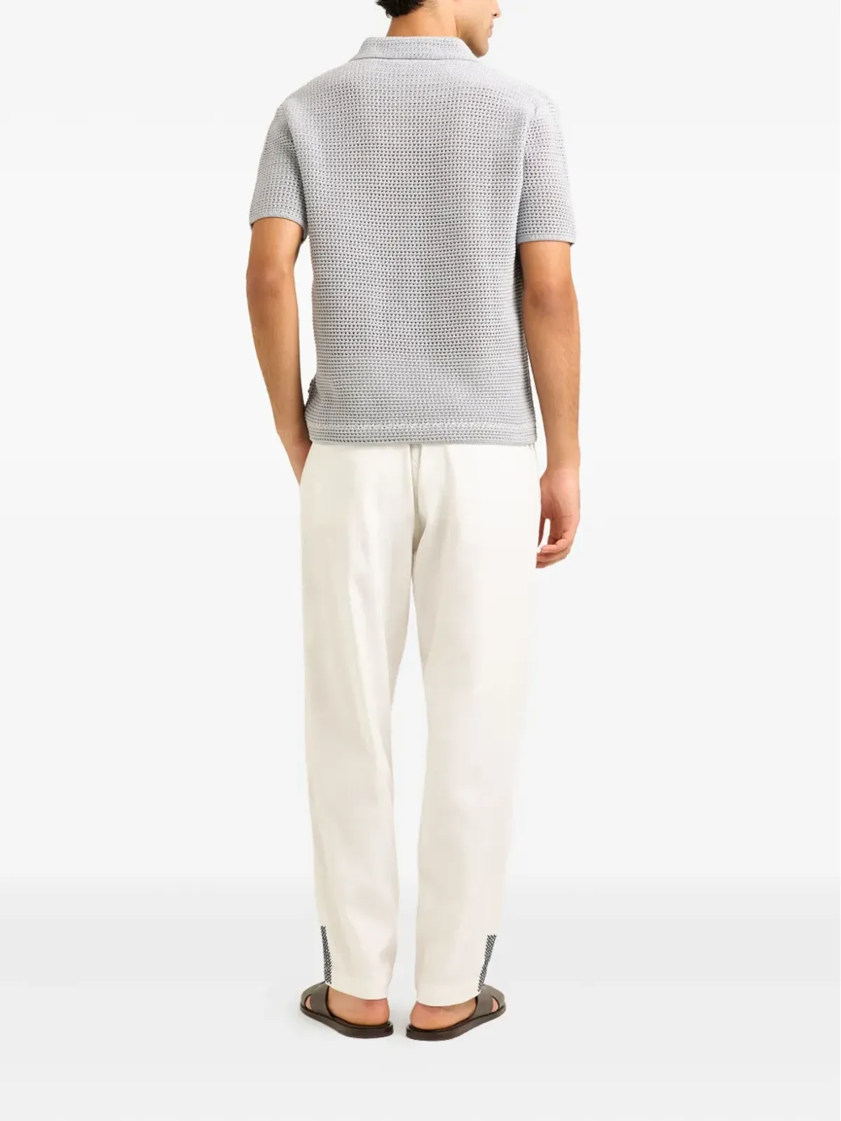 Orlebar Brown Batten stitch polo shirt - Grey - 画像3