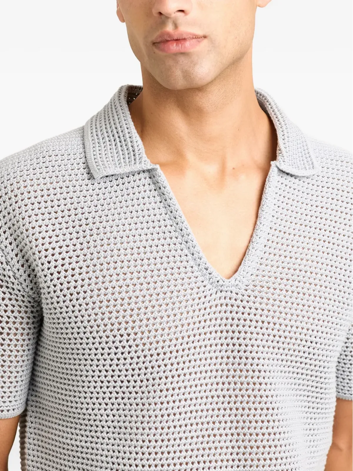 Orlebar Brown Batten stitch polo shirt - Grey - 画像4