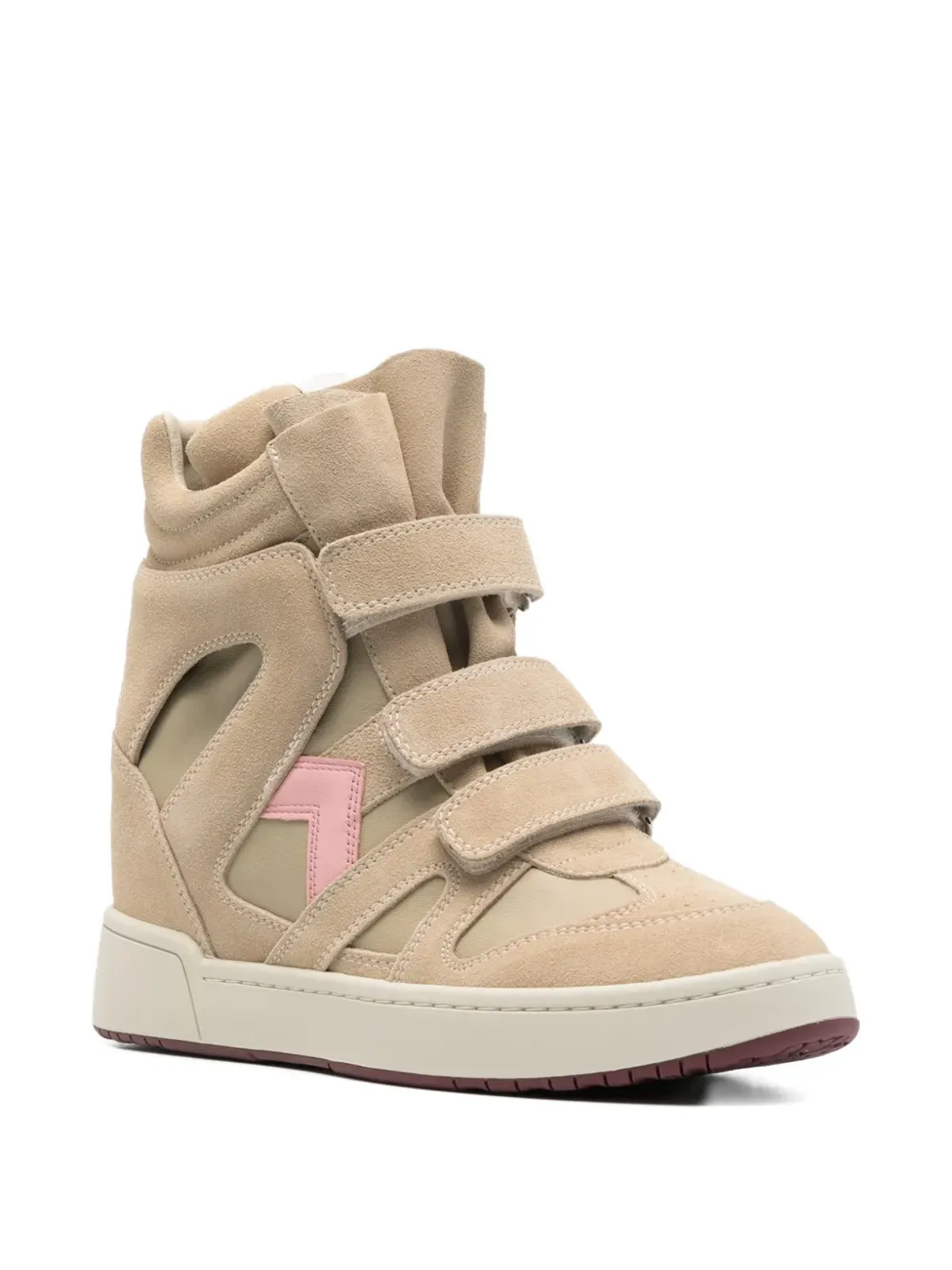 ISABEL MARANT ハイトップウェッジスニーカー ベージュ - 画像2