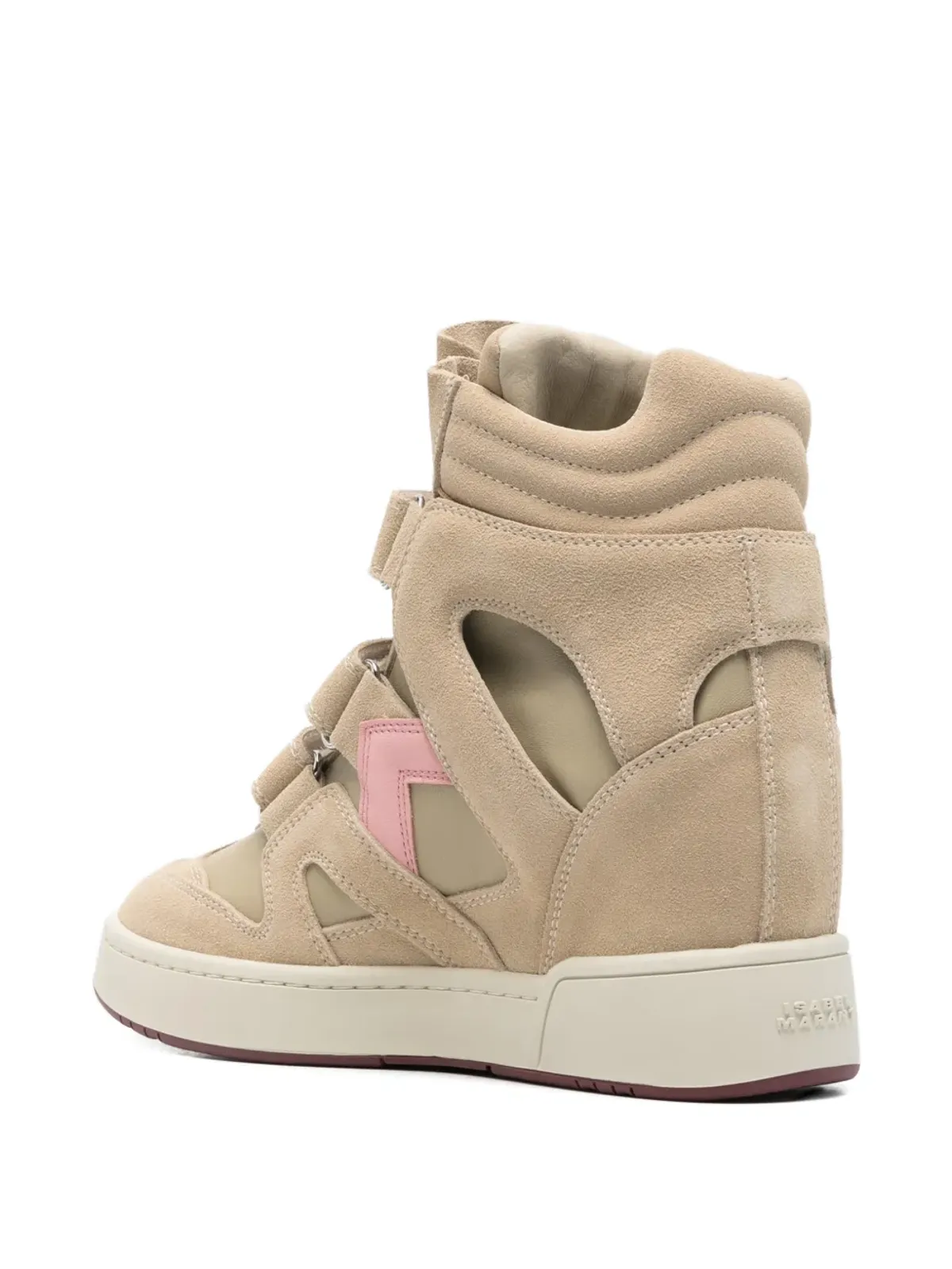 ISABEL MARANT ハイトップウェッジスニーカー ベージュ - 画像3