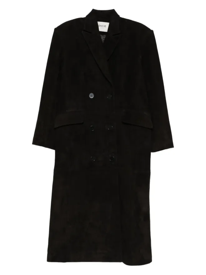 Ducie ducie Aggie ダブルブレスト レザーコート ブラックの商品画像