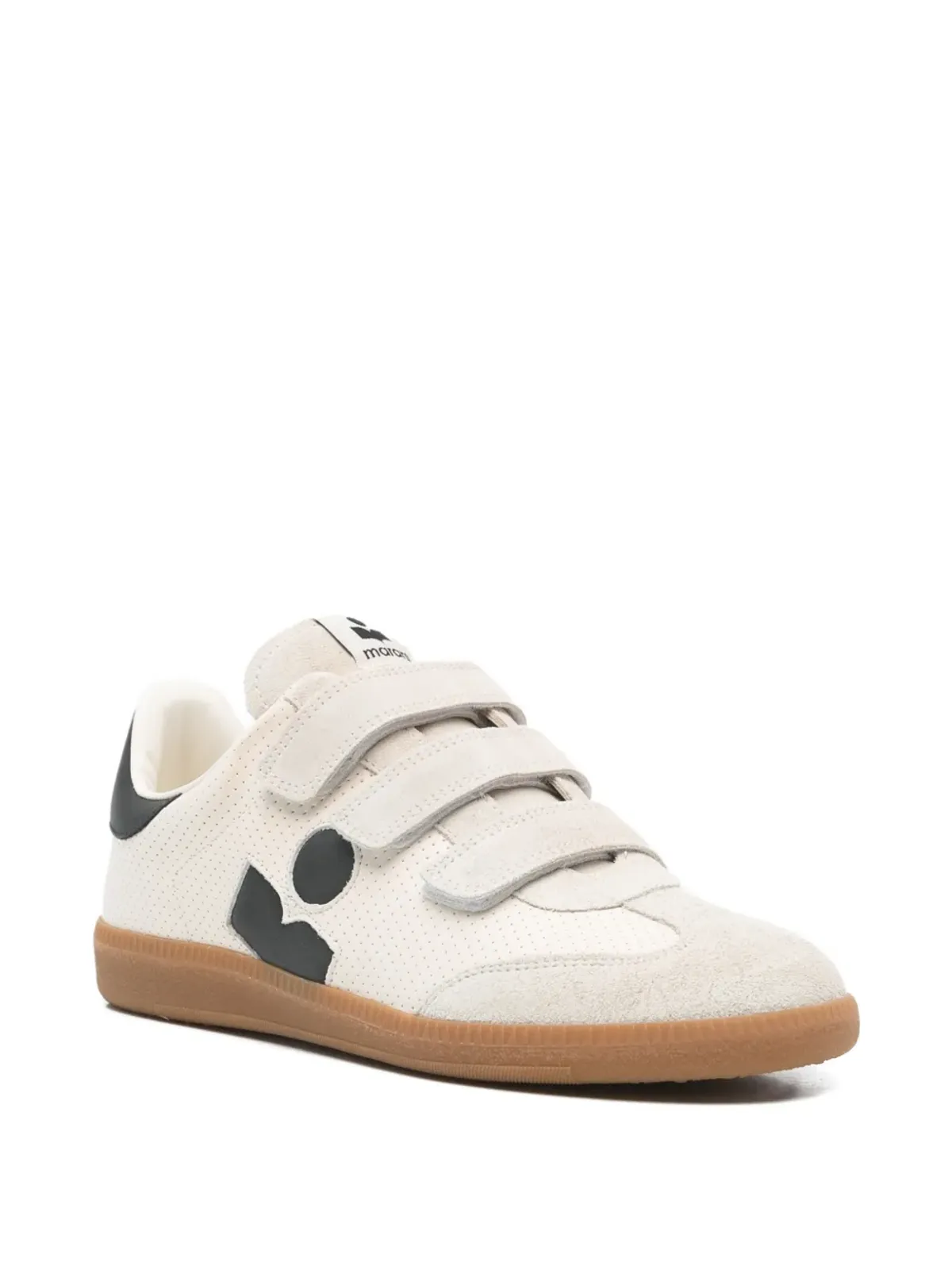 ISABEL MARANT perforated side-logo beth sneakers - 画像2