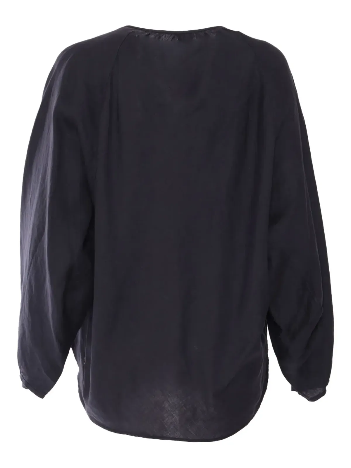 ASPESI balloon-sleeve tie-neck top - Blue - 画像2