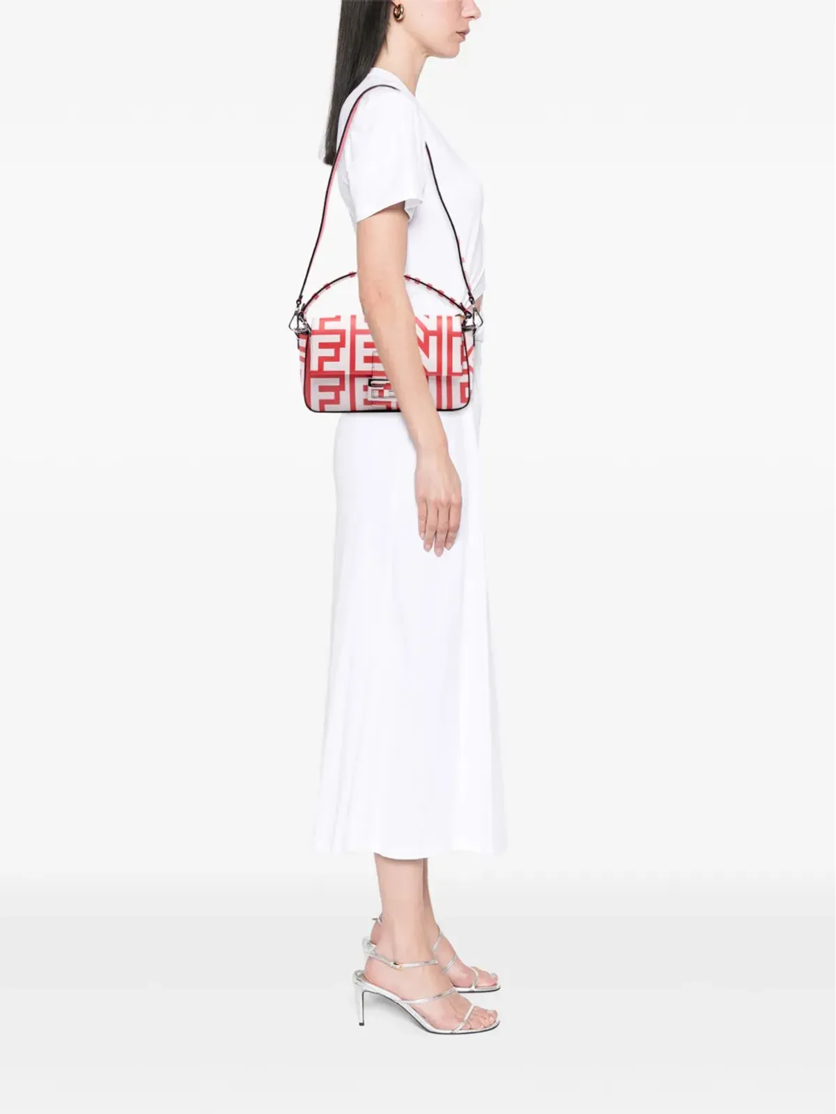 Fendi Pre-Owned キングロゴプリント・フォン・バゲット・サッチェル - 画像2