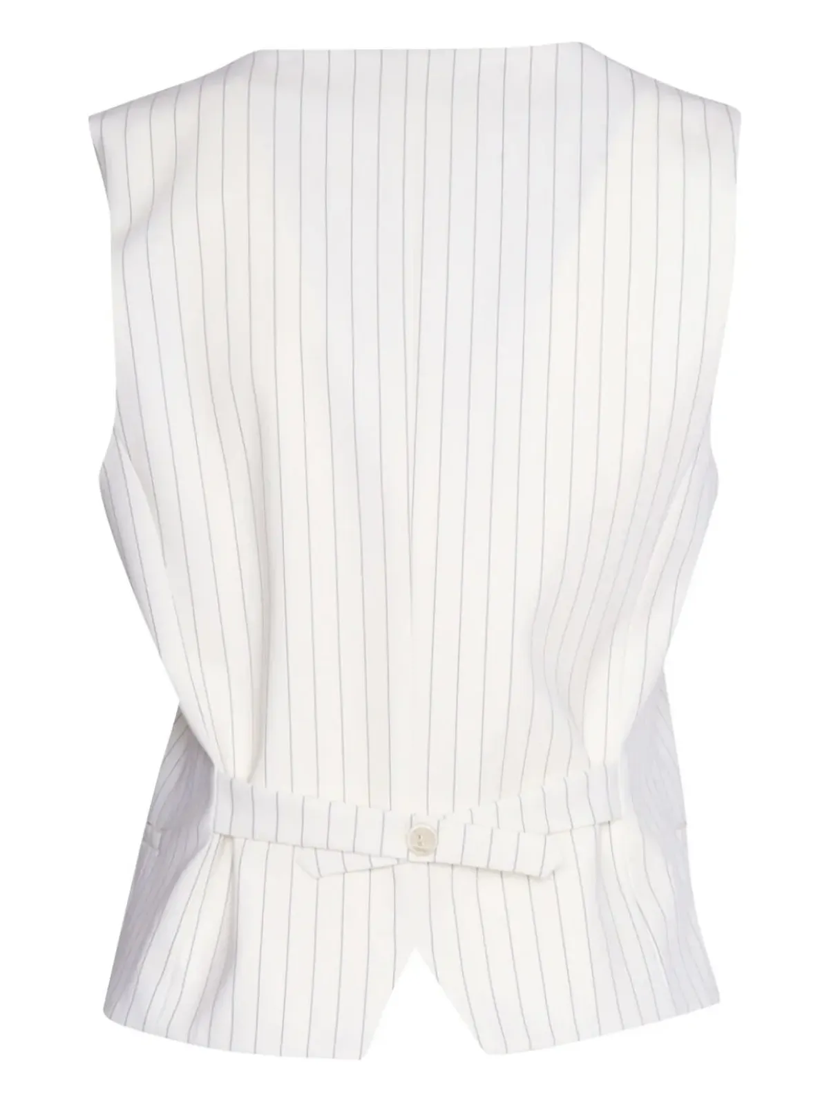 P.A.R.O.S.H. pinstripe buttoned waistcoat - White - 画像2