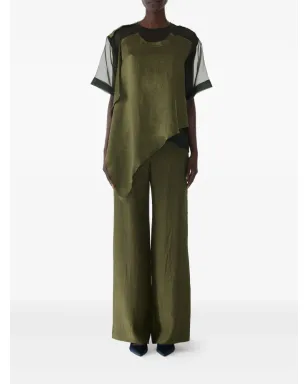 Jason Wu Collection アシンメトリーヘムのシワ加工Tシャツ - サムネイル2
