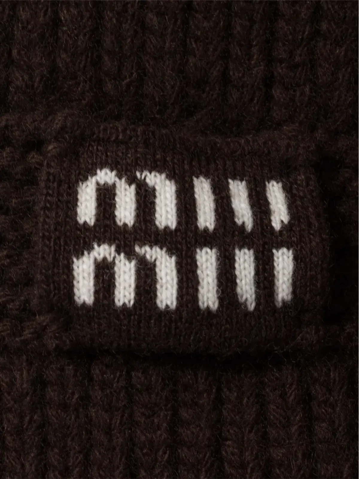 Miu Miu ロゴ入りカシミアスカーフ - 画像2