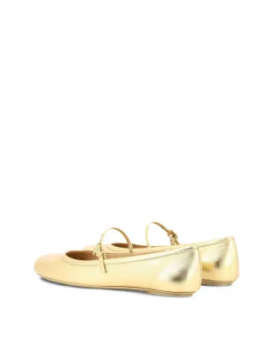Gianvito Rossi バックルストラップ付き丸トゥ バレエフラット - Yellow - サムネイル3