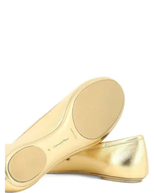 Gianvito Rossi バックルストラップ付き丸トゥ バレエフラット - Yellow - サムネイル4