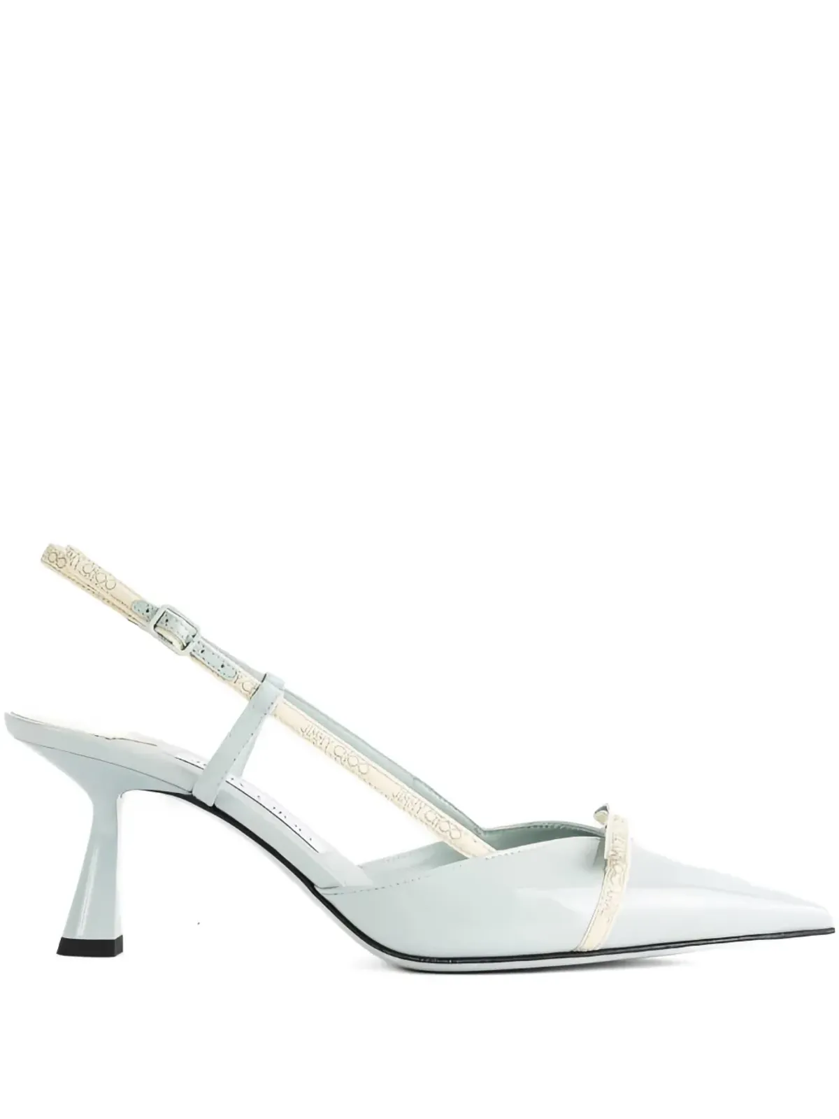 Jimmy Choo Camila パテントレザー スリングバック パンプス グリーン - 画像1