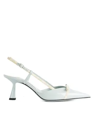 Jimmy Choo Camila パテントレザー スリングバック パンプス グリーン - サムネイル1