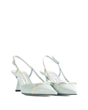 Jimmy Choo Camila パテントレザー スリングバック パンプス グリーン - サムネイル2
