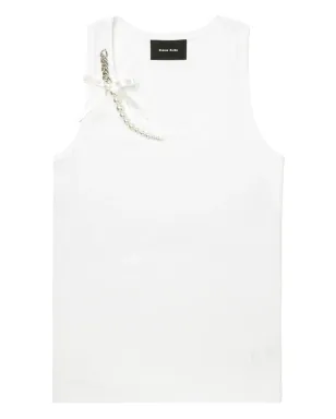 Simone Rocha パールチェーン装飾タンクトップ - サムネイル1