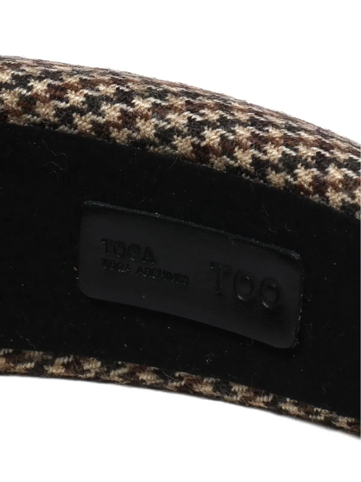 Toga ハウンドトゥース柄 メタル装飾 ヘッドバンド - 画像5