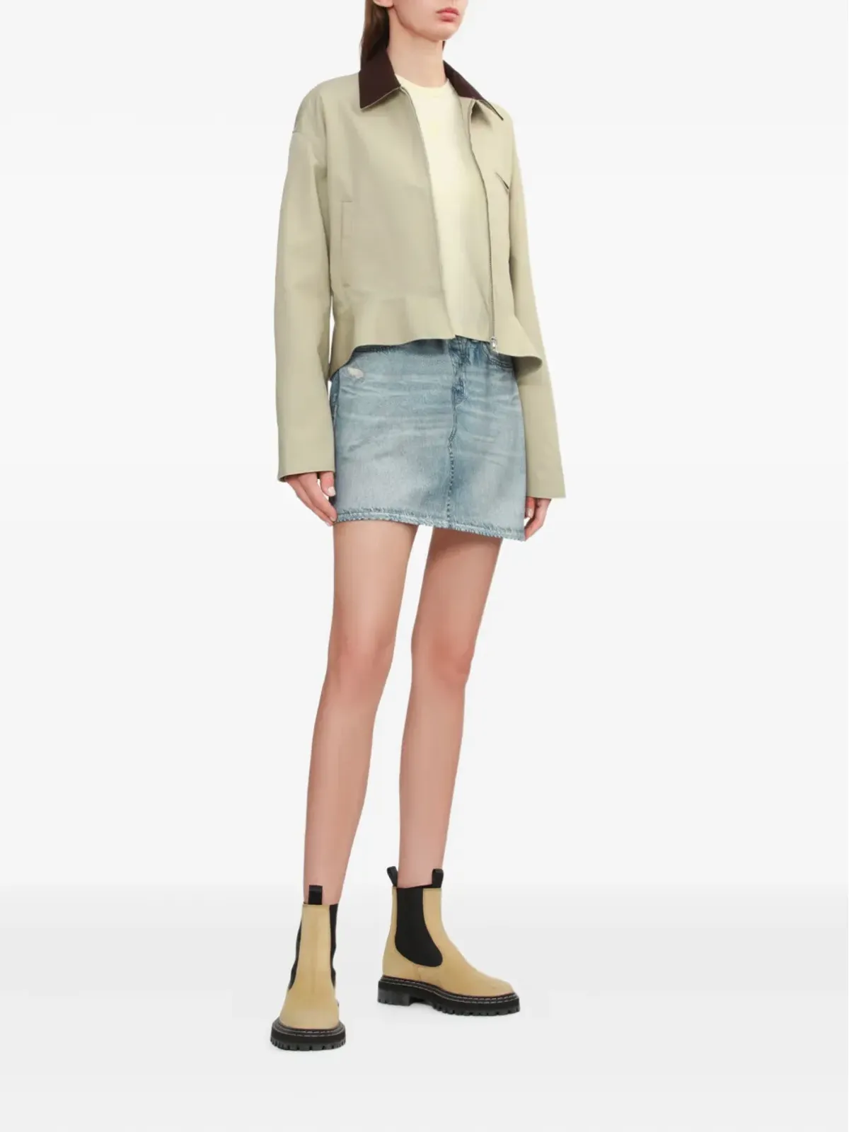 rag & bone ダメージデニム ミニスカート - 画像2