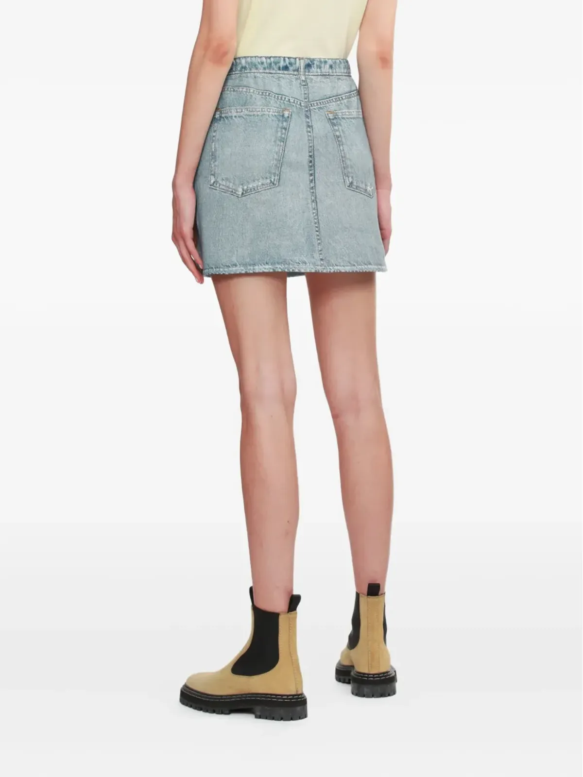 rag & bone ダメージデニム ミニスカート - 画像4